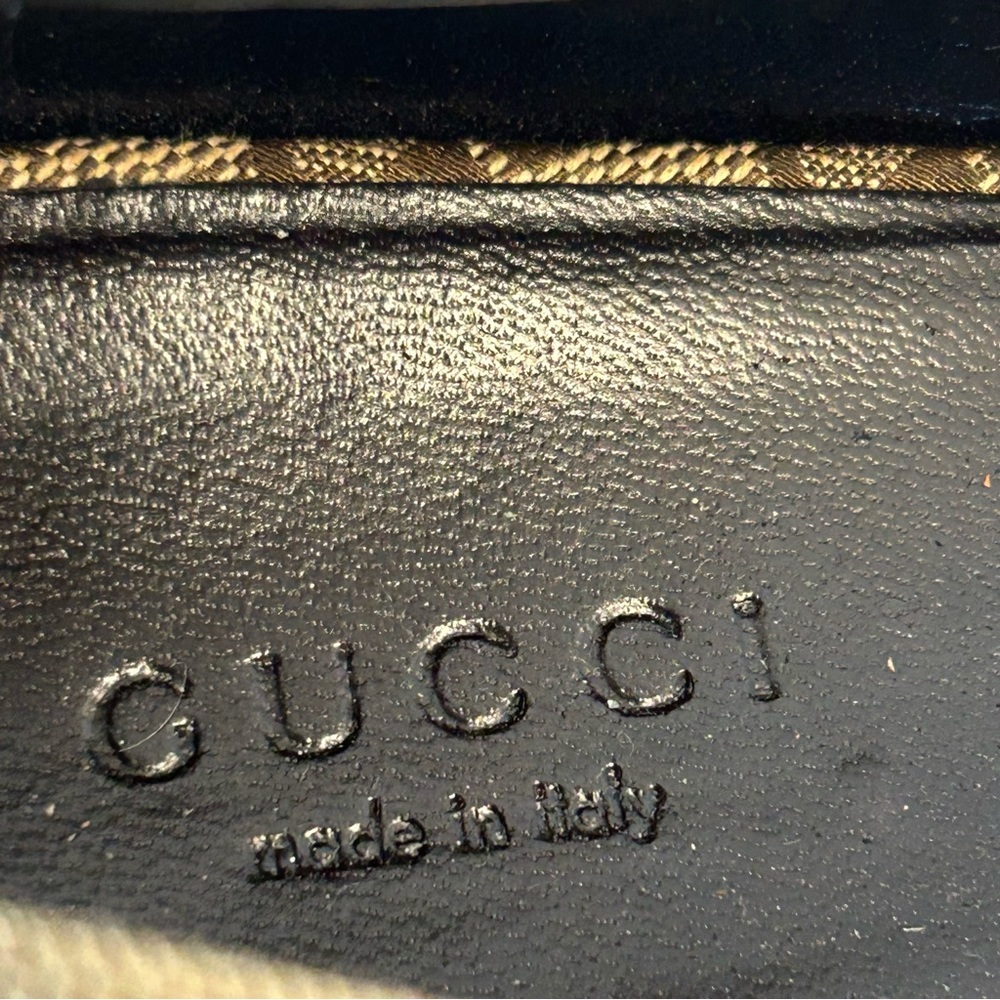 Gucci tan brown GG Lifford canvas flats Sz 39 - Picture 8 of 12
